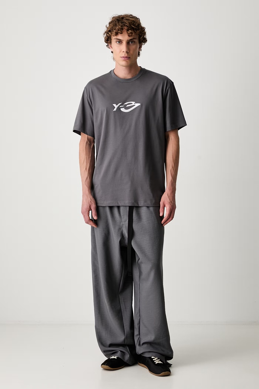 Y-3 LOGO LS TEE T-shirt bawełniany męski (zdjęcie 6)