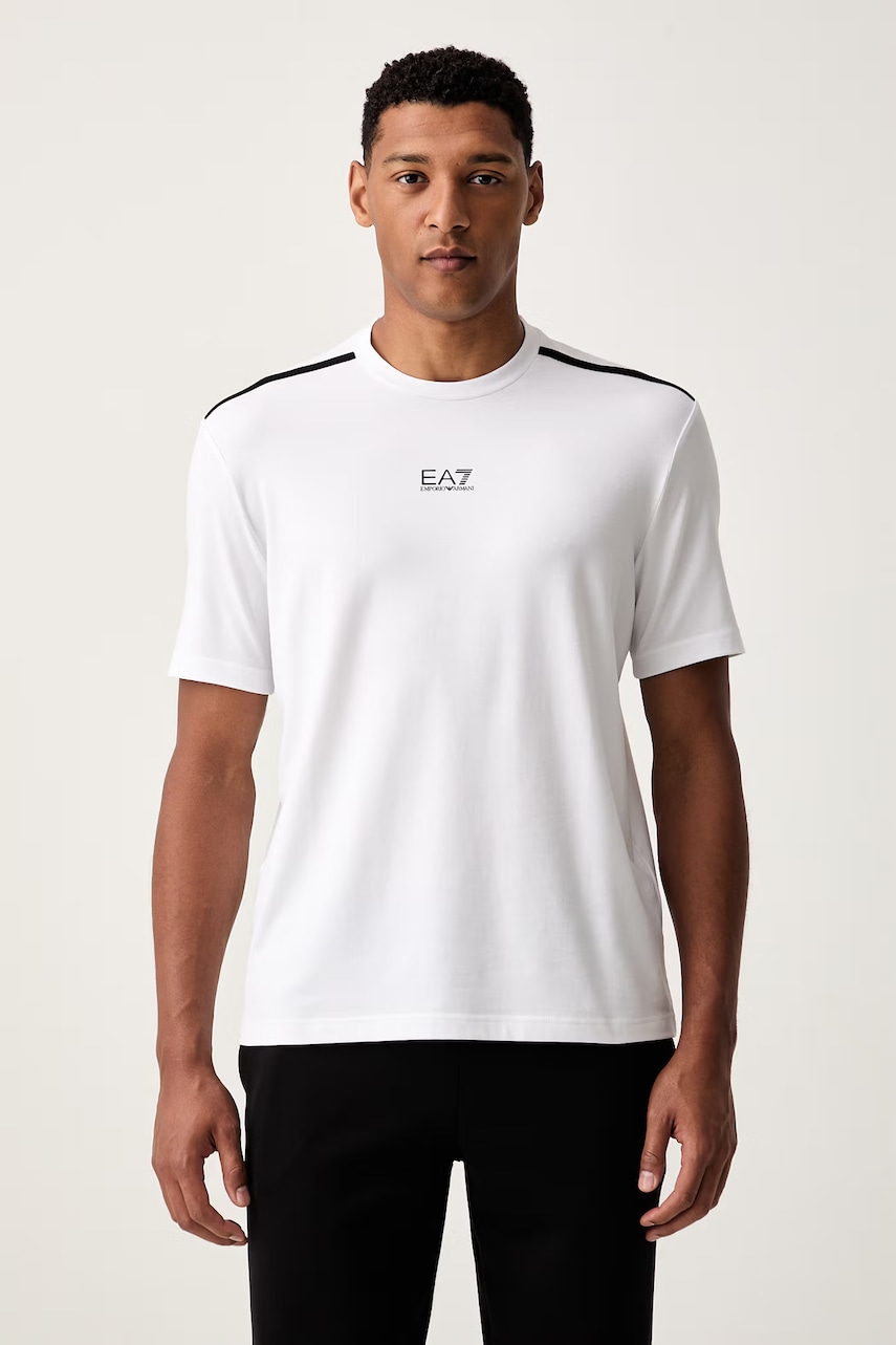 EA7 Emporio Armani T-shirt męski z bawełną