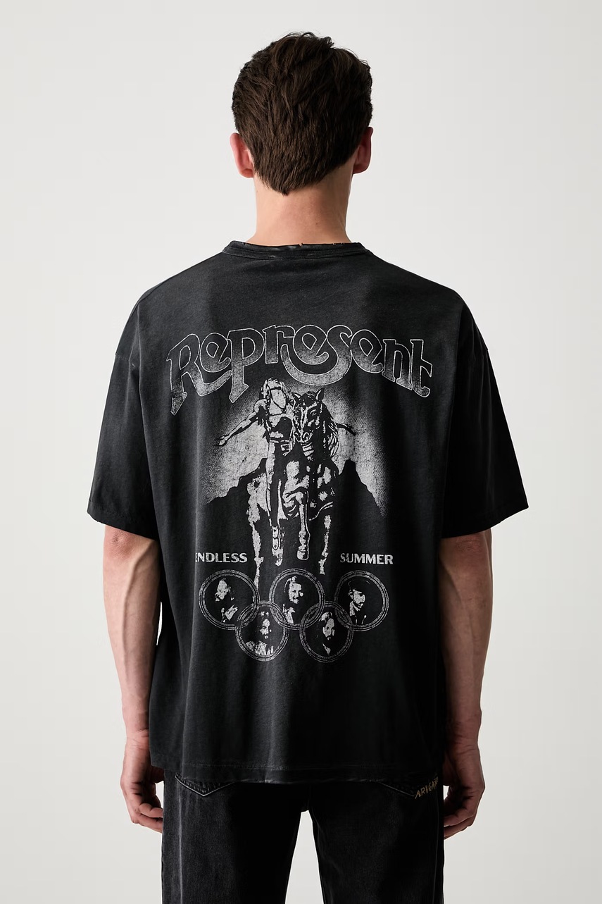 Represent T-shirt z bawełną męski
