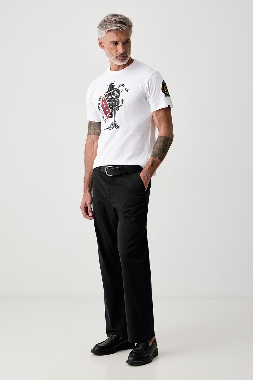 Alpha Industries  тениска мъжка от памук Black Devils