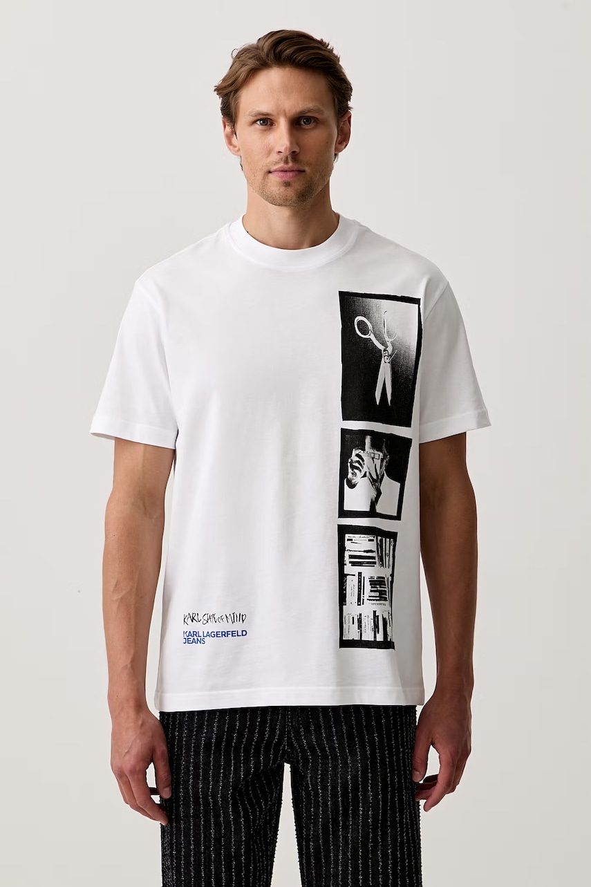 Karl Lagerfeld Jeans t-shirt ανδρικό βαμβακερό