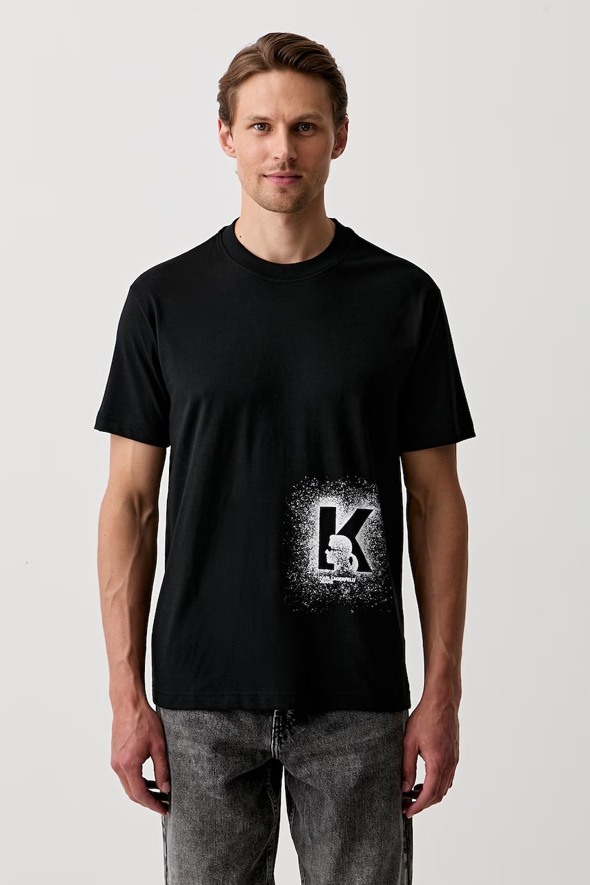 Karl Lagerfeld Jeans T-shirt męski z bawełną