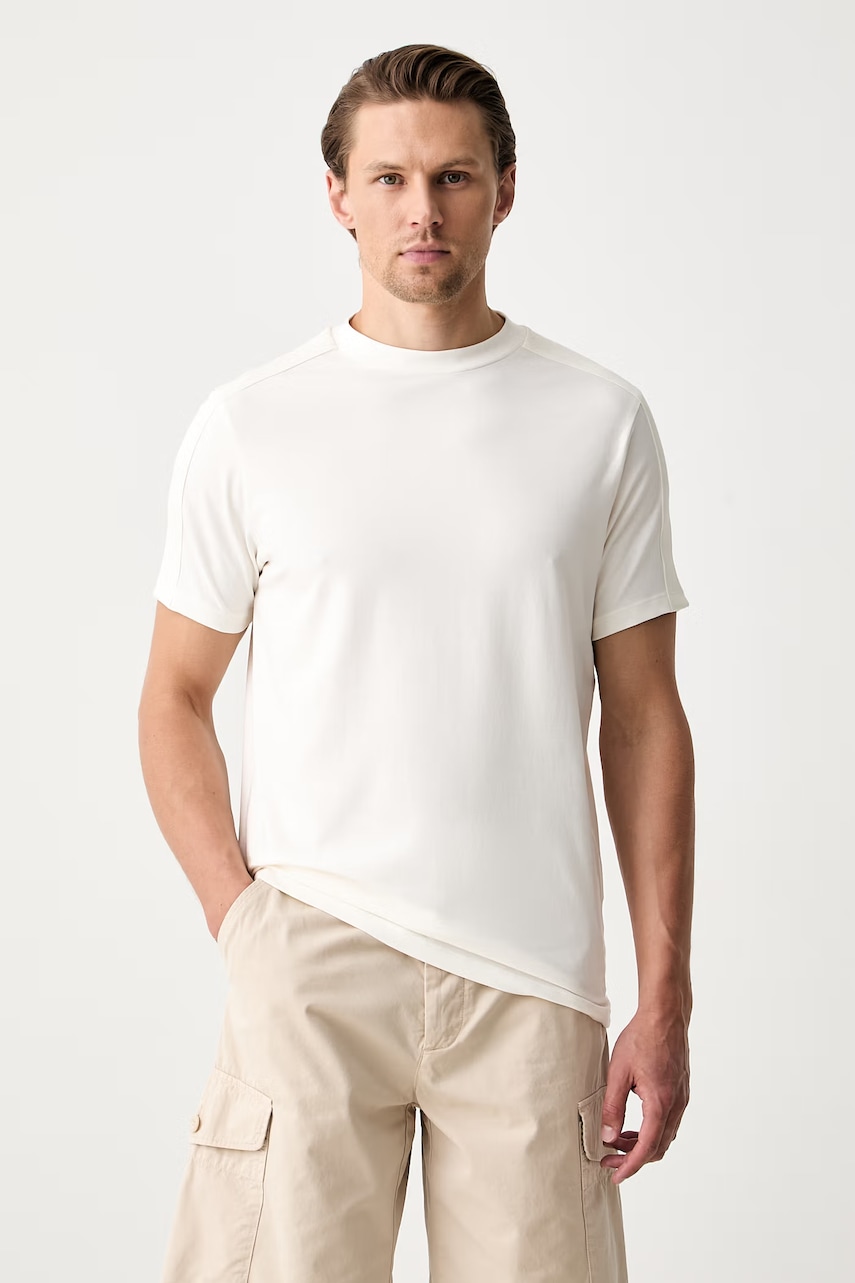 Karl Lagerfeld T-shirt męski bawełniany z elastanem