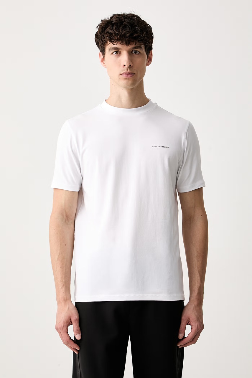Karl Lagerfeld tricou basic pentru bărbați din bumbac cu elastan