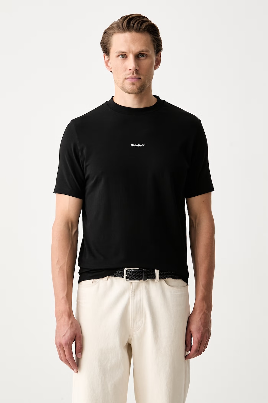 Karl Lagerfeld T-shirt męski bawełniany z elastanem