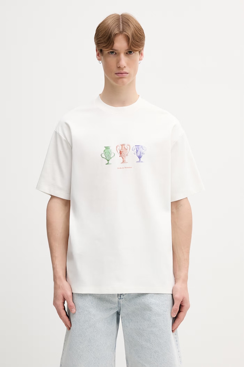 Drôle de Monsieur T-shirt męski bawełniany Signature