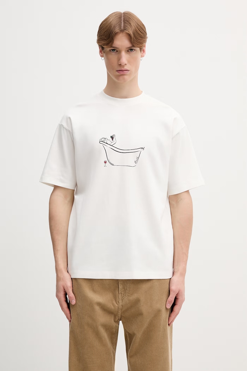 Drôle de Monsieur T-shirt męski bawełniany Wine Bath