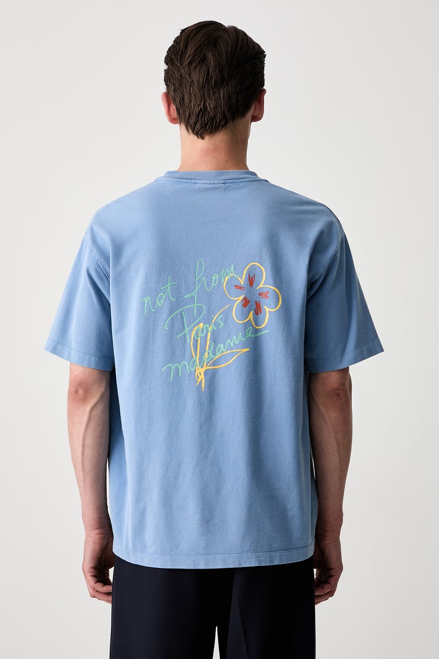 Drôle de Monsieur Esquisse Slogan tricou din bumbac pentru bărbați