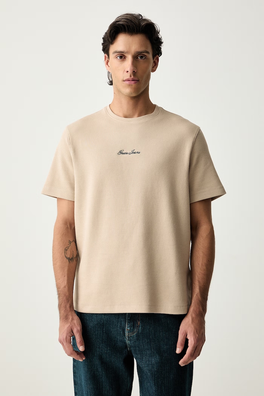 Guess Jeans T-shirt męski z bawełną