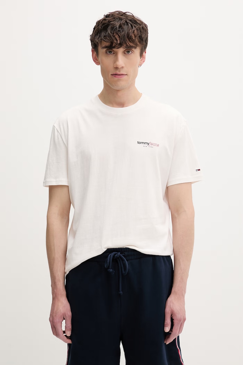 Tommy Jeans t-shirt ανδρικό βαμβακερό