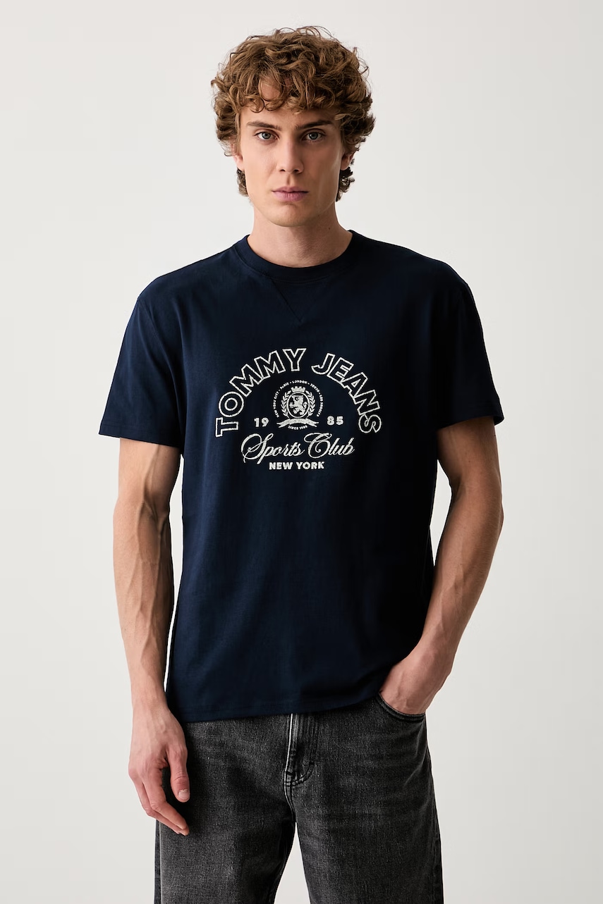 Tommy Jeans t-shirt ανδρικό βαμβακερό