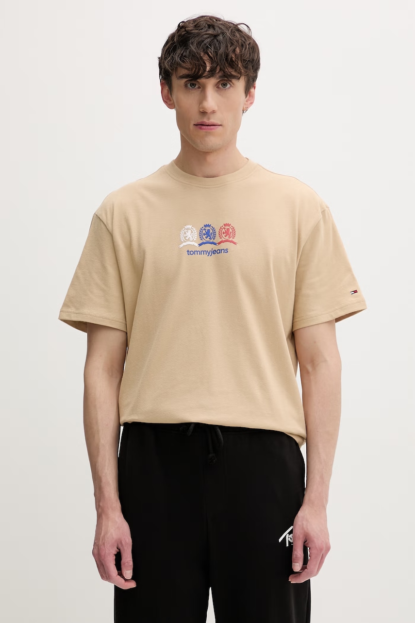 Tommy Jeans t-shirt ανδρικό βαμβακερό