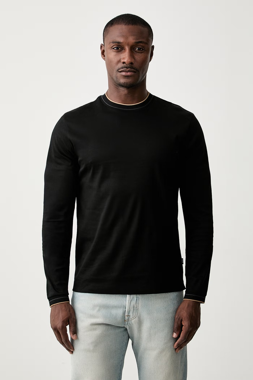 BOSS longsleeve męski bawełniany H-Tenison