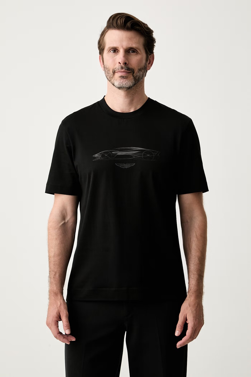 BOSS T-shirt męski bawełniany BOSS x Aston Martin