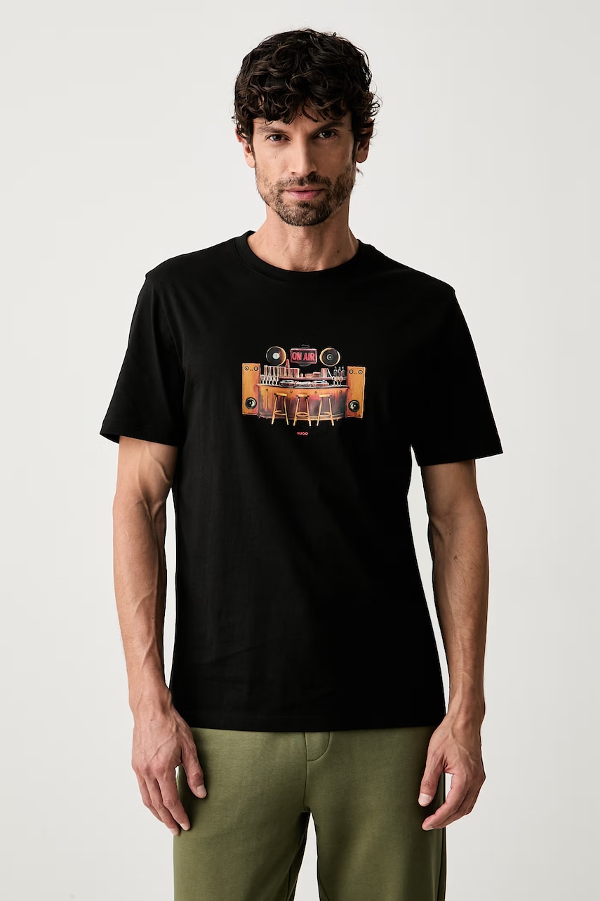 HUGO t-shirt ανδρικό βαμβακερό Durectee