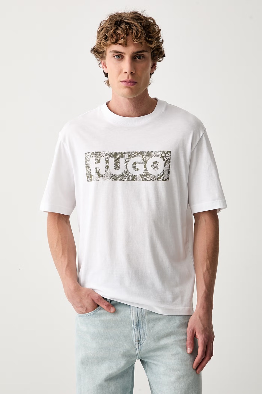 HUGO Blue t-shirt ανδρικό βαμβακερό Nerpient