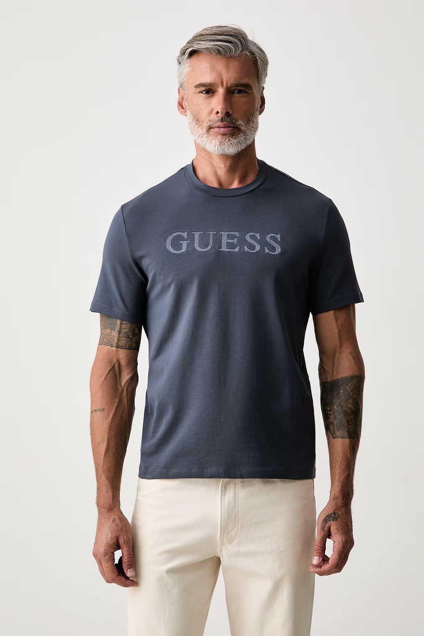 Guess t-shirt ανδρικό βαμβακερό με ελαστάν PRAT