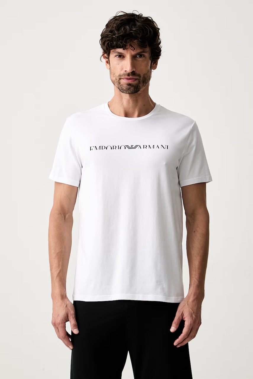 Emporio Armani Underwear T-shirt lounge męski bawełniany z elastanem