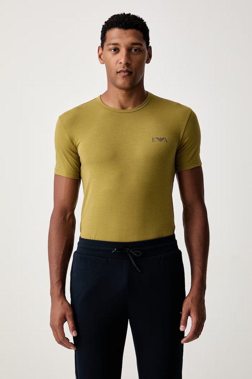 Emporio Armani Underwear T-shirt lounge męski bawełniany z elastanem