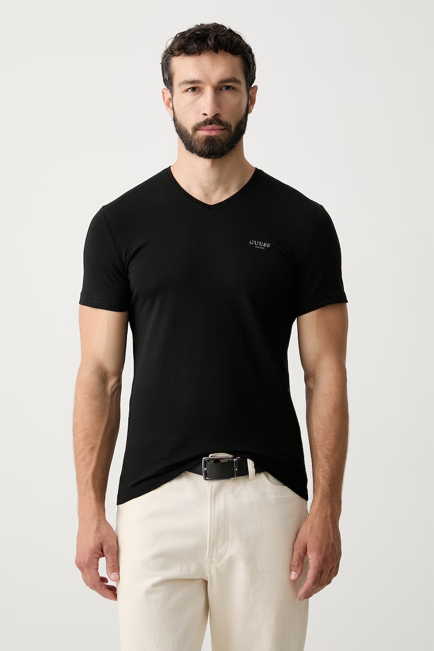 Guess T-shirt męski z bawełną