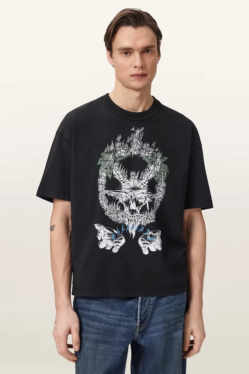 AllSaints t-shirt ανδρικό βαμβακερό PALM