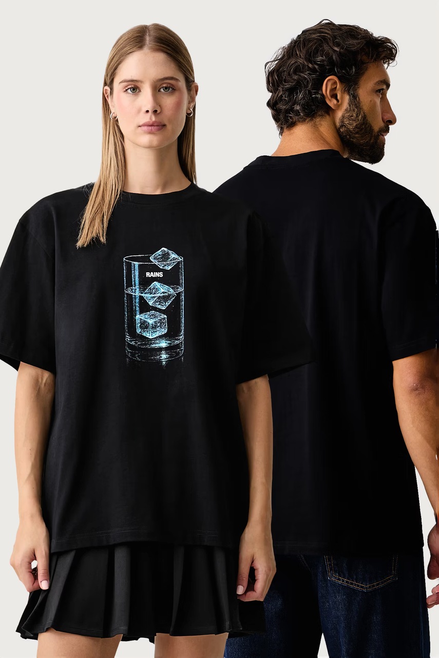 Rains  tricou din bumbac Classic T-shirt Cubes