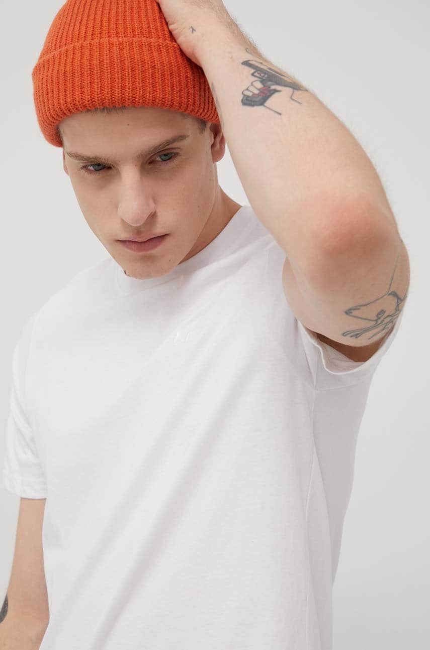 Lee cooper tricou din bumbac culoarea alb, neted
