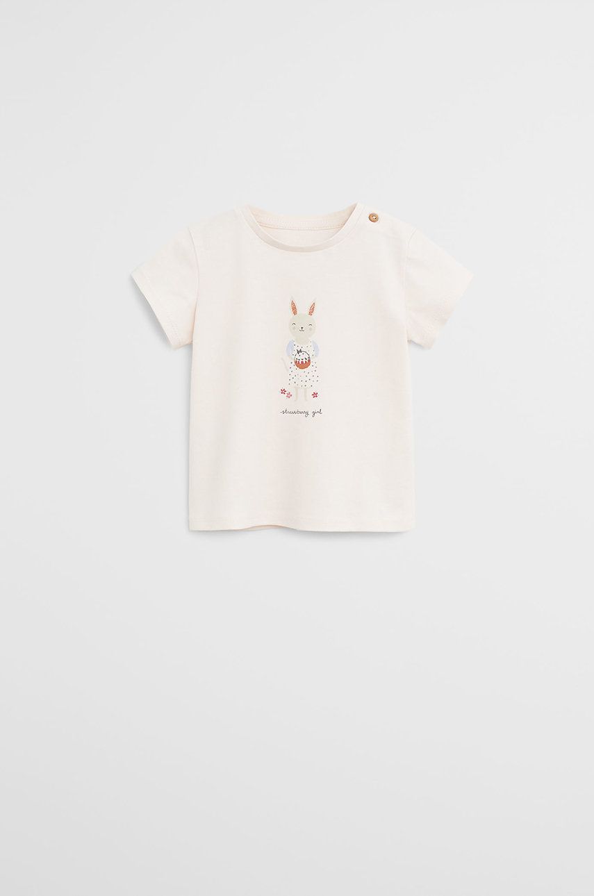 Mango Kids - T-shirt niemowlęcy Veggie 62-80 cm