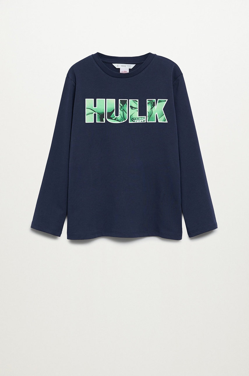 

Mango Kids - Детский лонгслив HULK, Тёмно-синий
