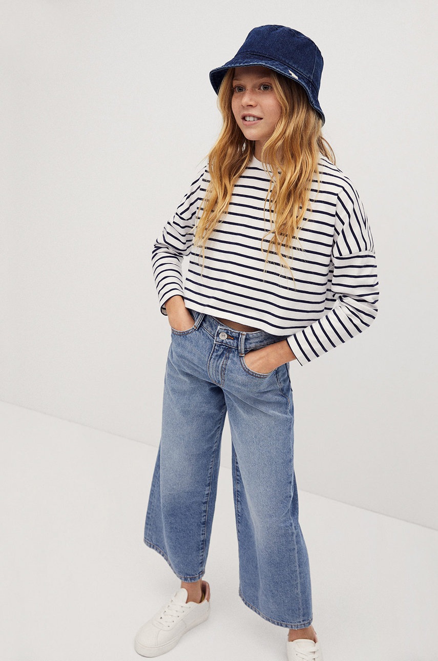 

Mango Kids - Детский лонгслив STRIPES, Белый