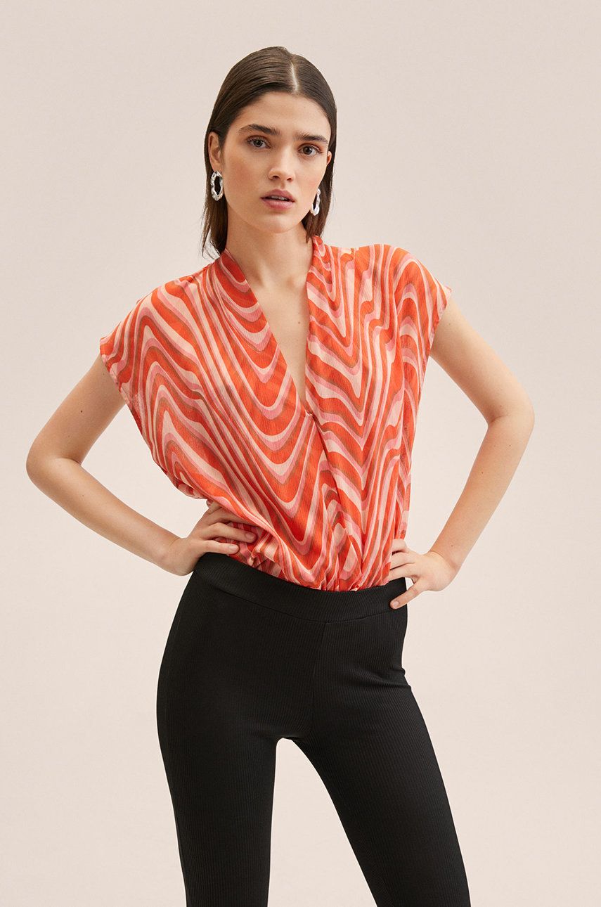 Mango bluza Lidia femei, culoarea portocaliu, modelator answear.ro imagine 2022 13clothing.ro