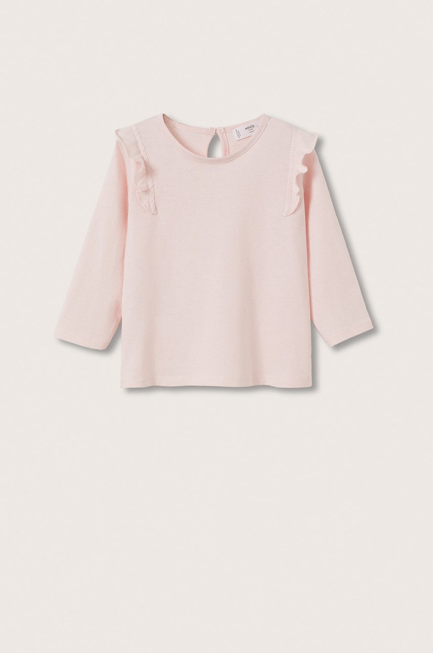 

Детска блуза с дълги ръкави Mango Kids Italy в розово, Розов