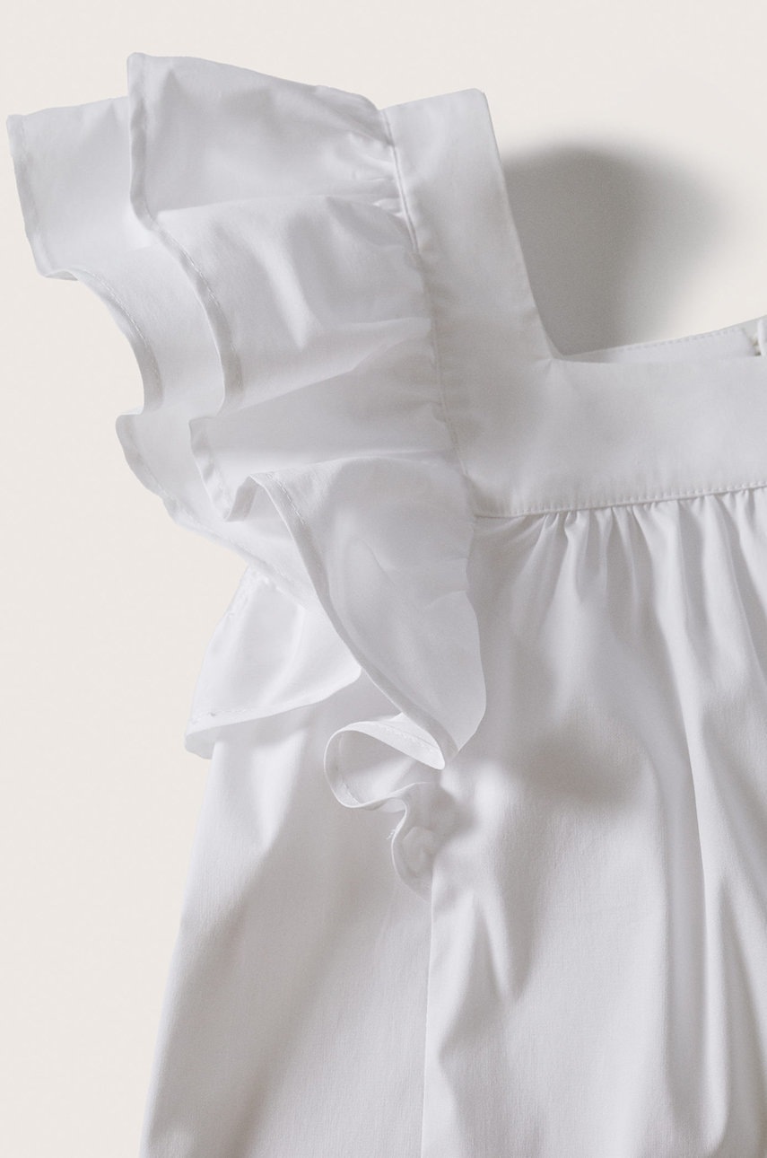 

Дитяча блузка Mango Kids Llafranc колір білий однотонна