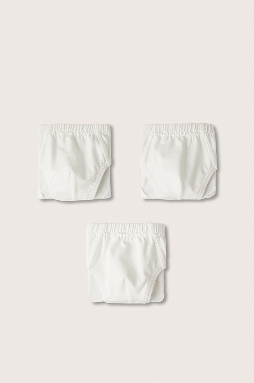 

Детски слипове Mango Kids (3 чифта) в бяло, Бял