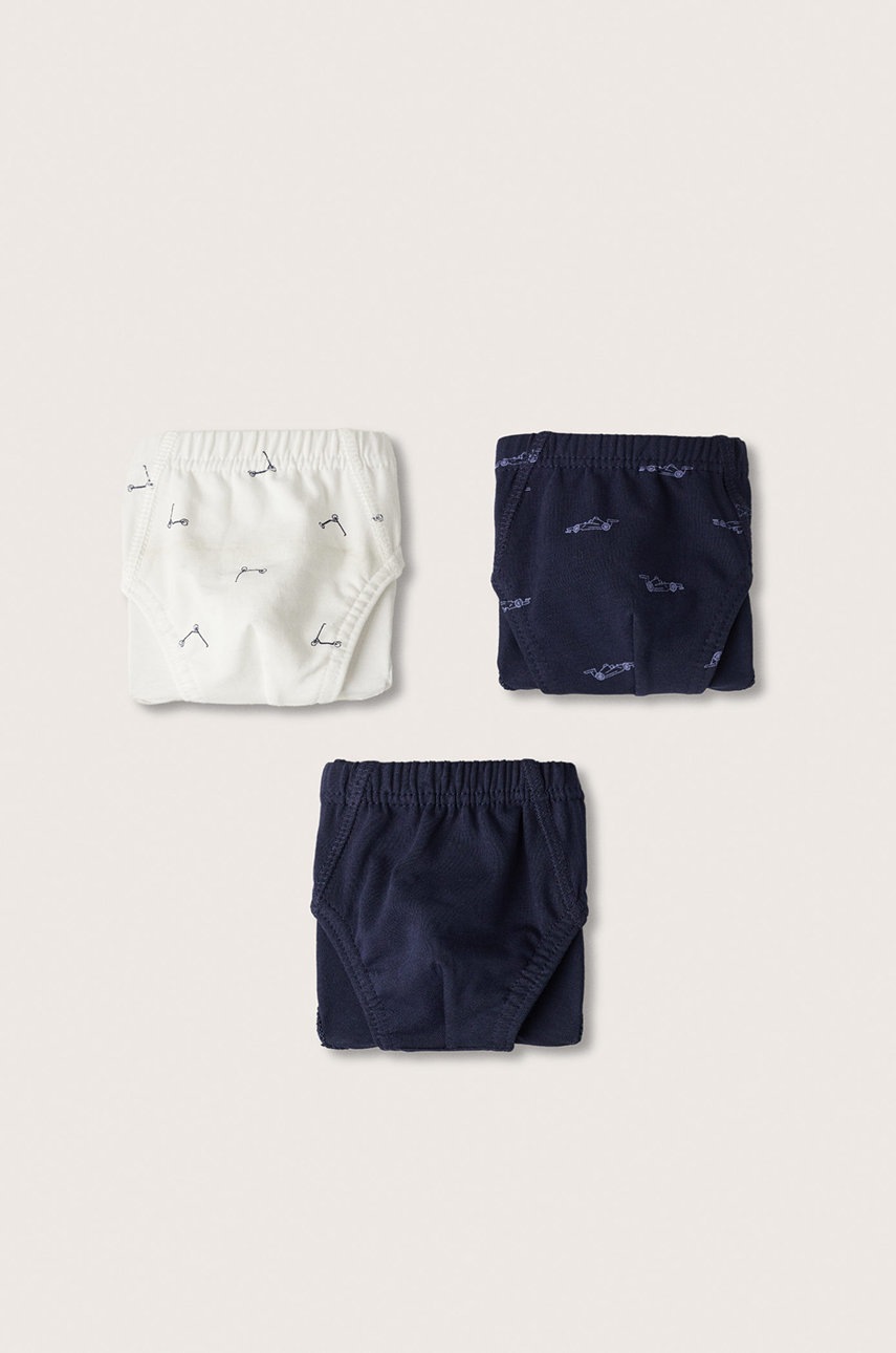 

Детски слипове Mango Kids (3 чифта) в тъмносиньо, Тъмносин