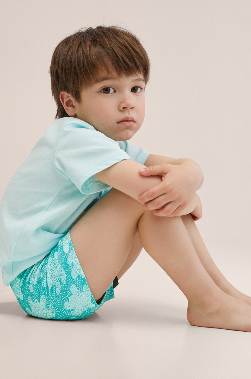 

Дитячі плавки Mango Kids Tortubb колір бірюзовий