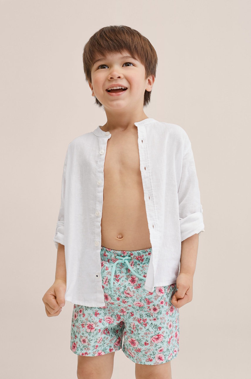

Детски плувни шорти Mango Kids Hawaibb в зелено, Зелен