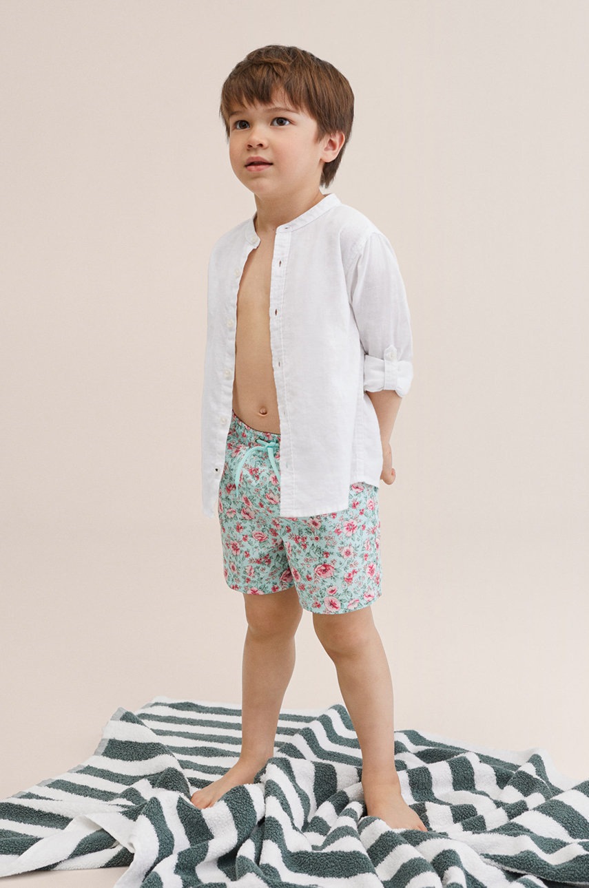 

Детские шорты для плавания Mango Kids Hawaibb цвет зелёный