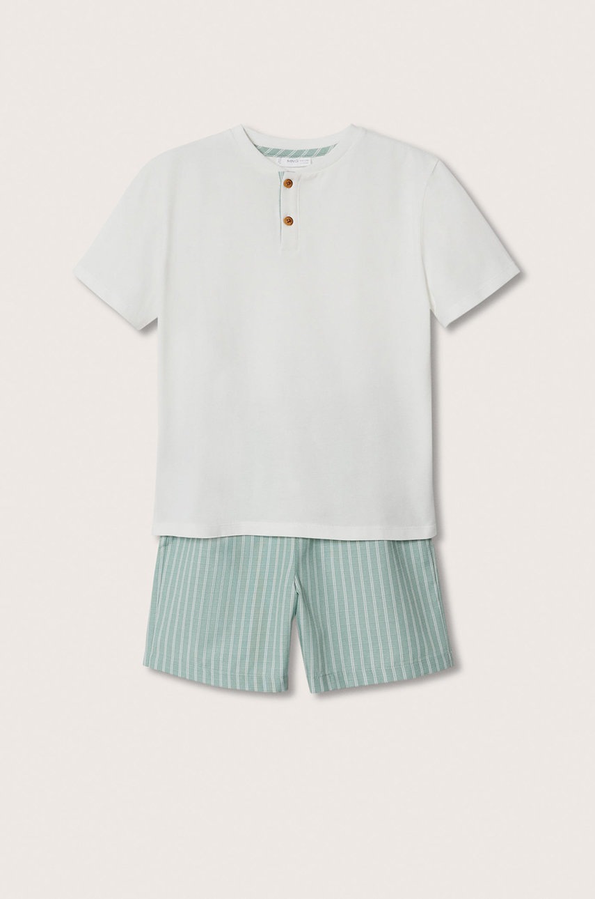 

Дитяча піжама Mango Kids Evans колір зелений візерунок