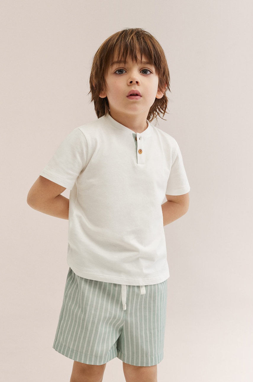 

Детска пижама Mango Kids Evansb в зелено с десен, Зелен