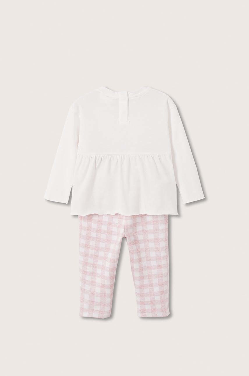 

Дитяча піжама Mango Kids колір рожевий однотонна