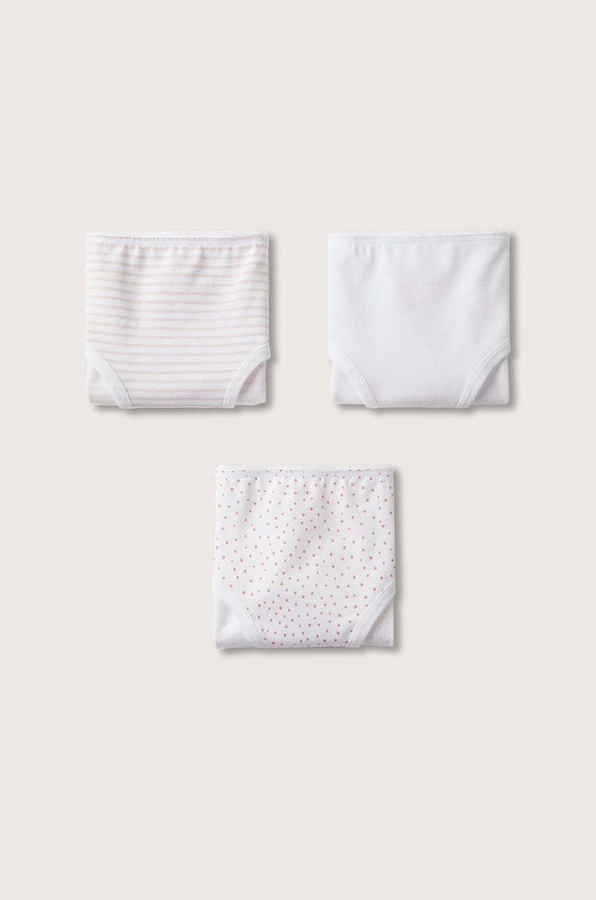 

Детски бикини Mango Kids Rose (3 чифта) в бяло, Бял