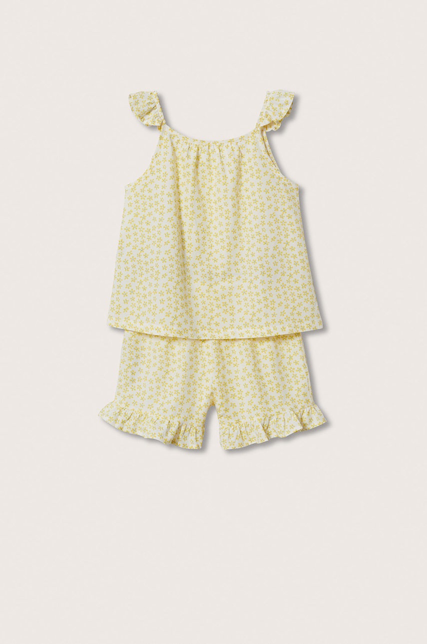 

Детская пижама Mango Kids Nini цвет жёлтый узор