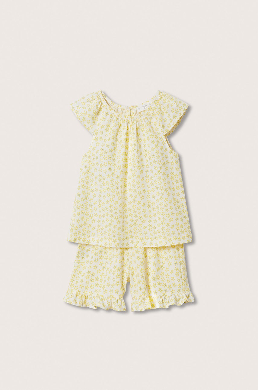 

Детская пижама Mango Kids Ninib цвет жёлтый узор