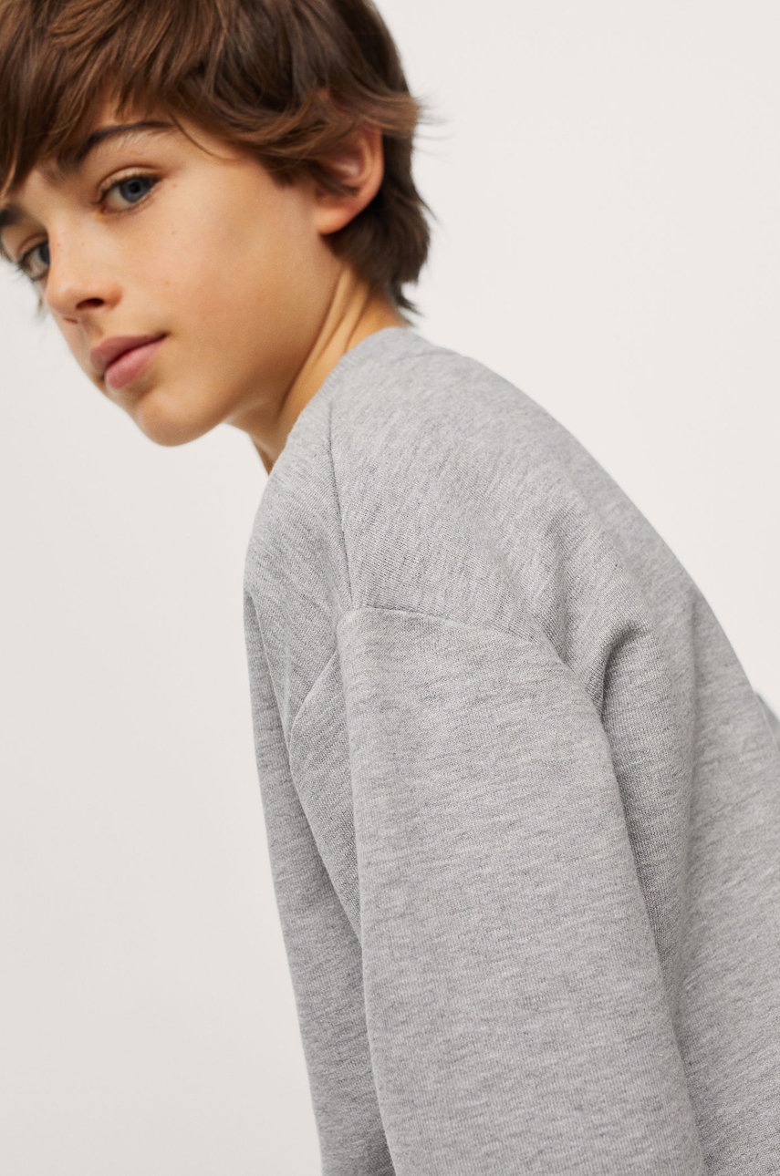 

Дитяча кофта Mango Kids Riders колір сірий з принтом