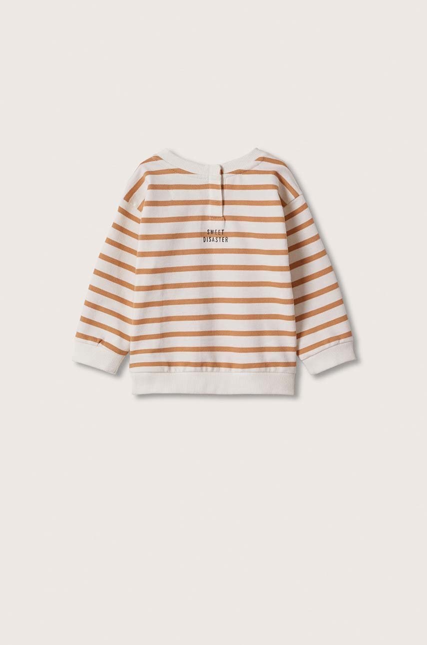 

Детская хлопковая кофта Mango Kids цвет оранжевый узор
