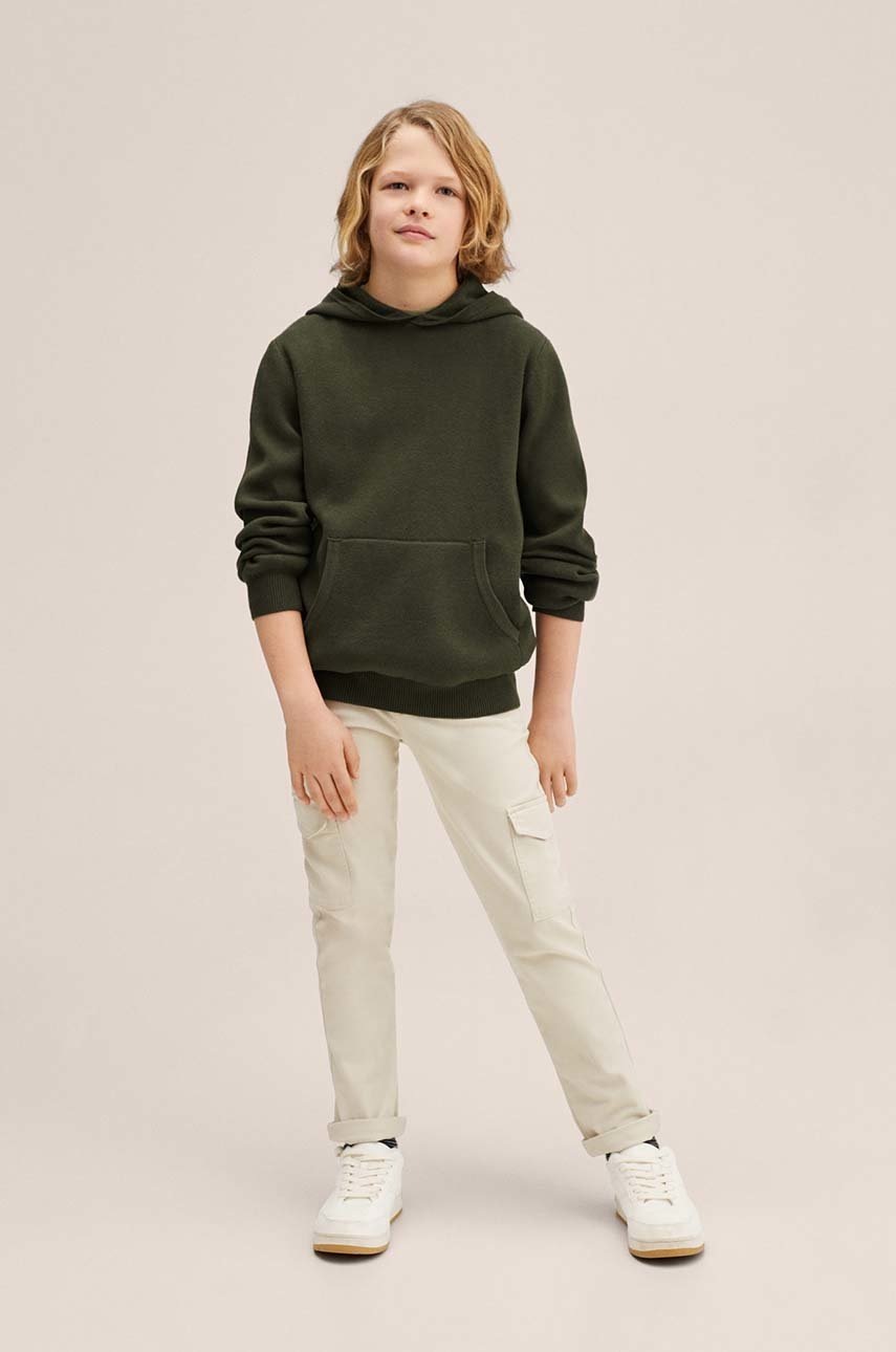 

Детский хлопковый свитер Mango Kids цвет зелёный