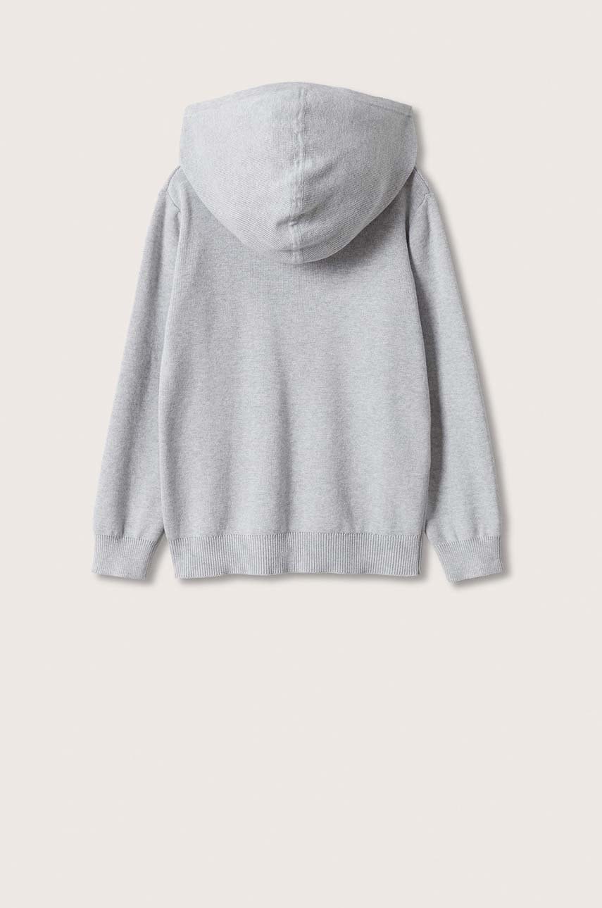 Детский хлопковый свитер Mango Kids цвет серый