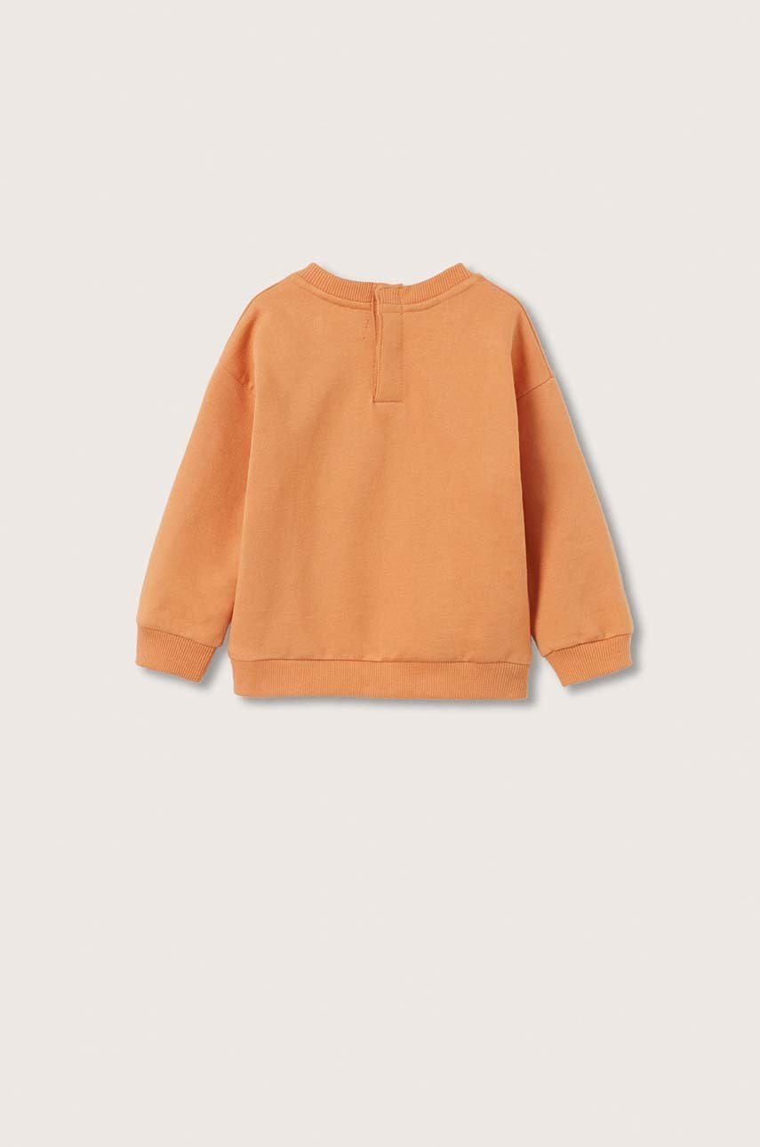 

Дитяча бавовняна кофта Mango Kids колір помаранчевий з принтом
