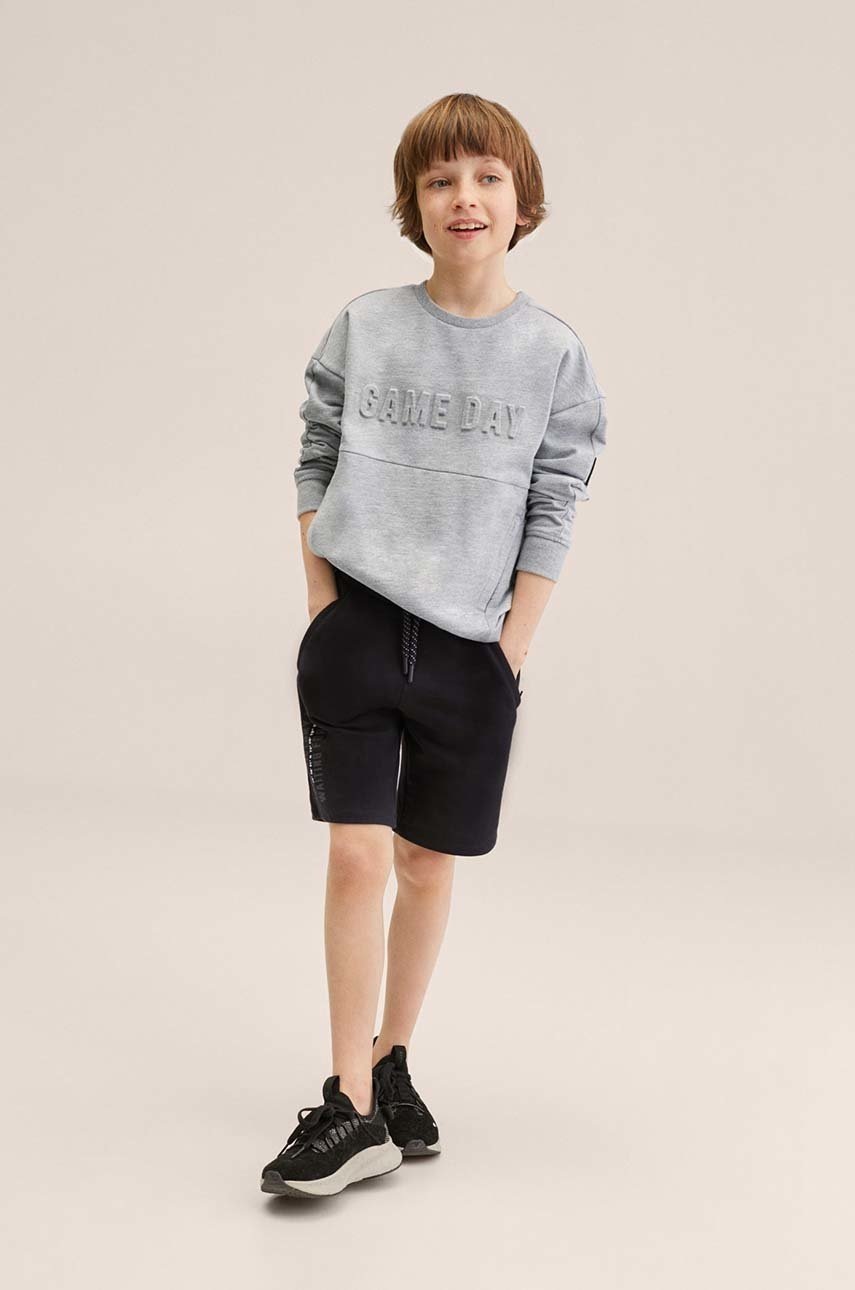 

Детская кофта Mango Kids Day цвет серый с аппликацией